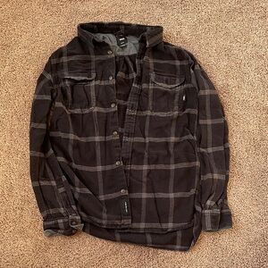 VANS black plaid flannel